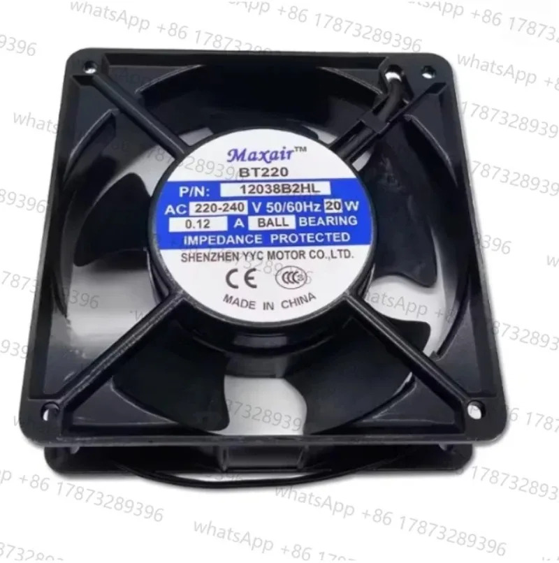 12038 팬 12038B2HL BT220 AC220V 12CM 냉각 0.12A 20W 2핀 120x120x38MM 쿨러 맥스에어용