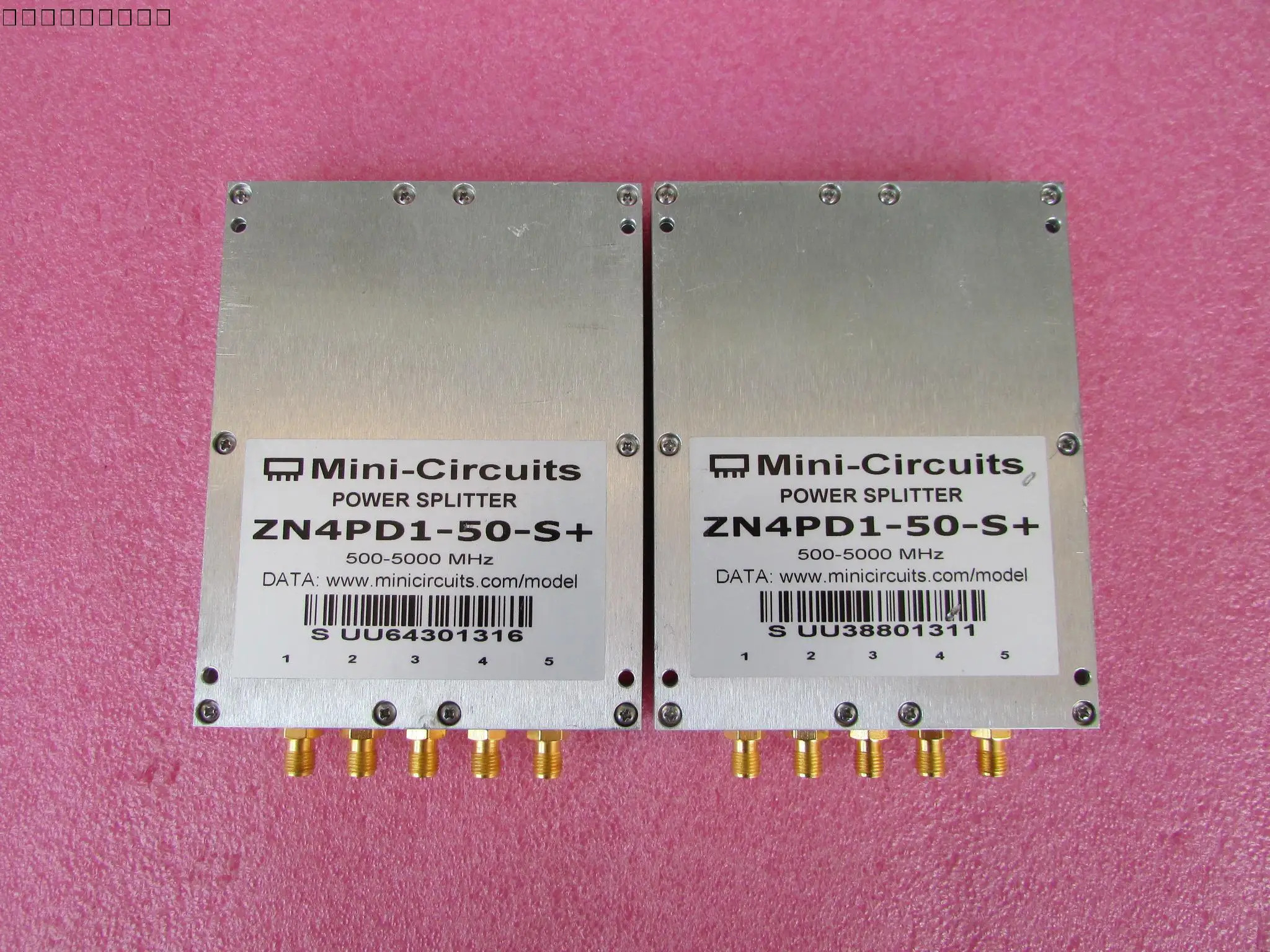ZN4PD1-50-S 500-5000MHz SMA 1-4 고주파 RF 마이크로파 동축 전력 분배기 스플리터