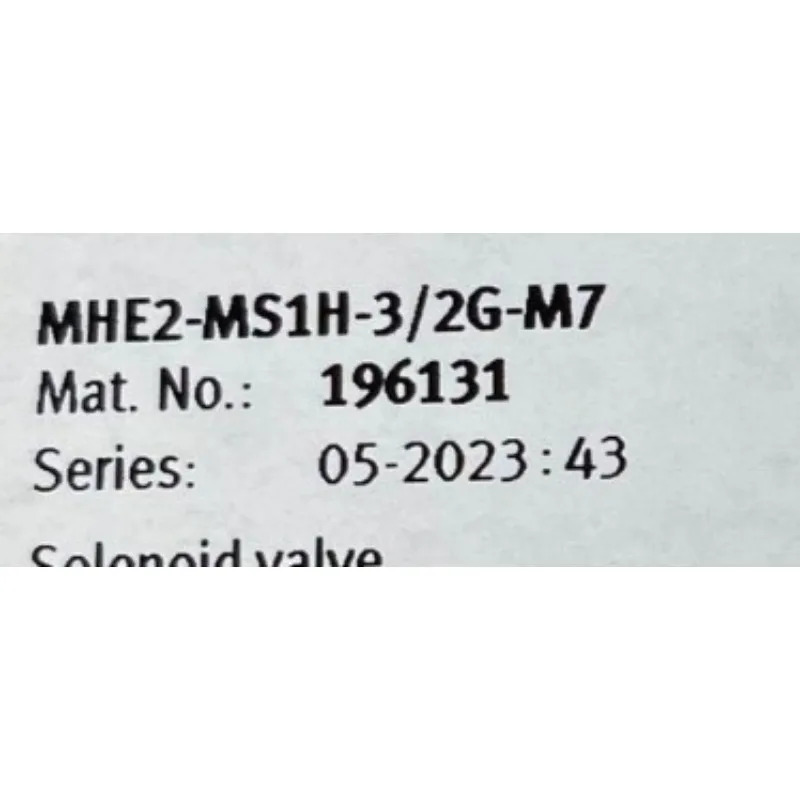 FESTO 솔레노이드 밸브 MHE2-MS1H-3/2G-M7 196131부품 새