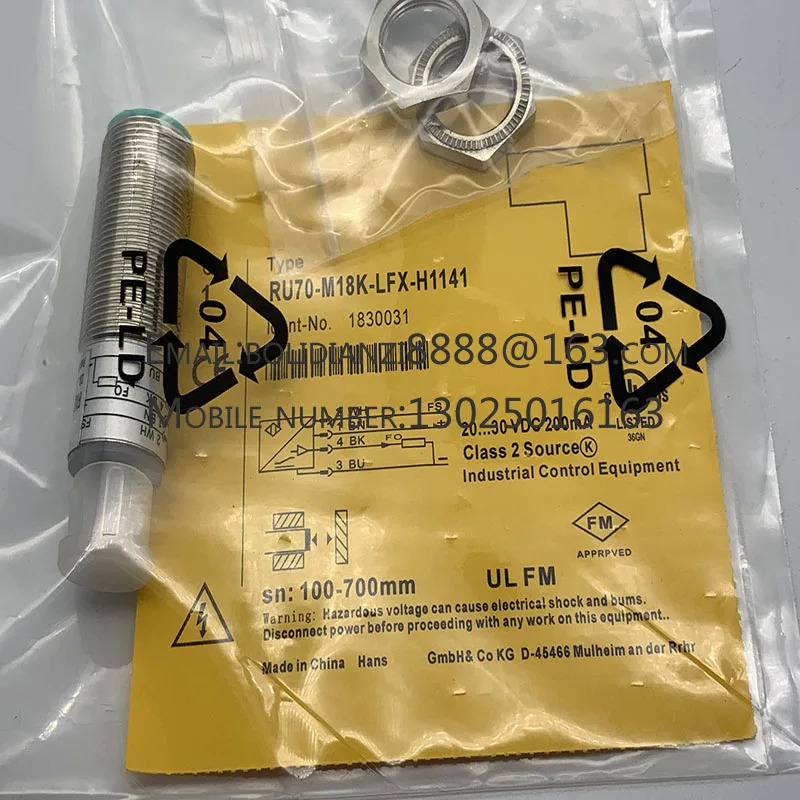 RU70U-M18M-UP3X2-H1151 오리지널 초음파 센서