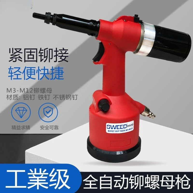스와이드 9900 공압식 풀링 캡 건 완전 자동 리벳팅 너트 M3-M12