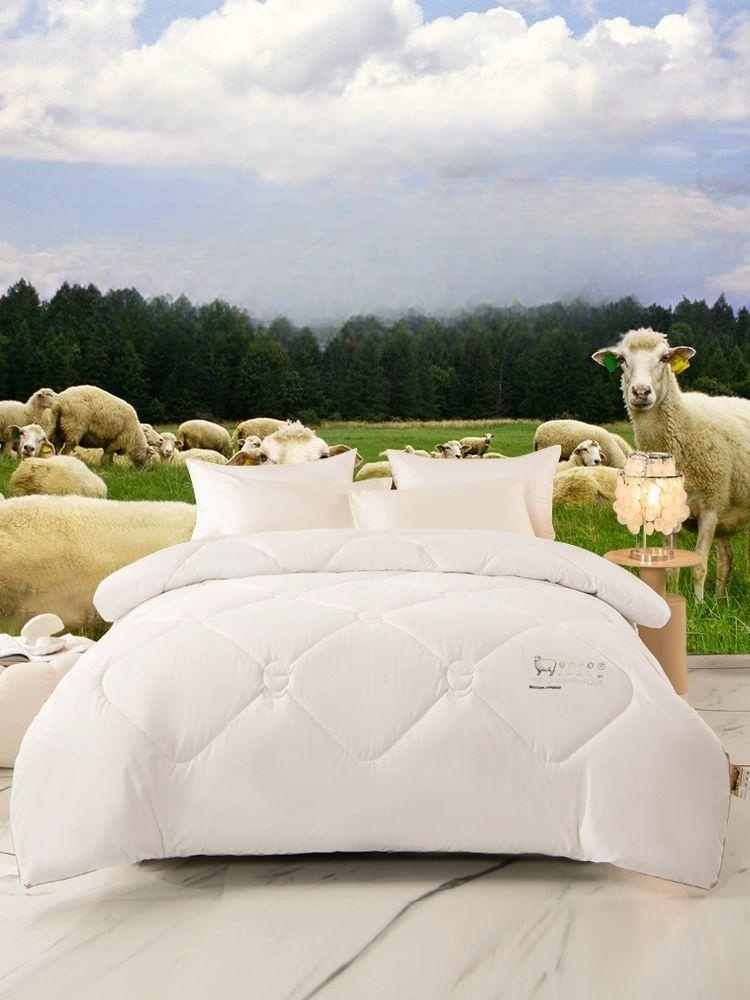 호주 양모이불 1인용 180x220cm 냄새없는 화이트 A 120x150cm 1kg 봄가을 12-26℃ - 상품 이미지