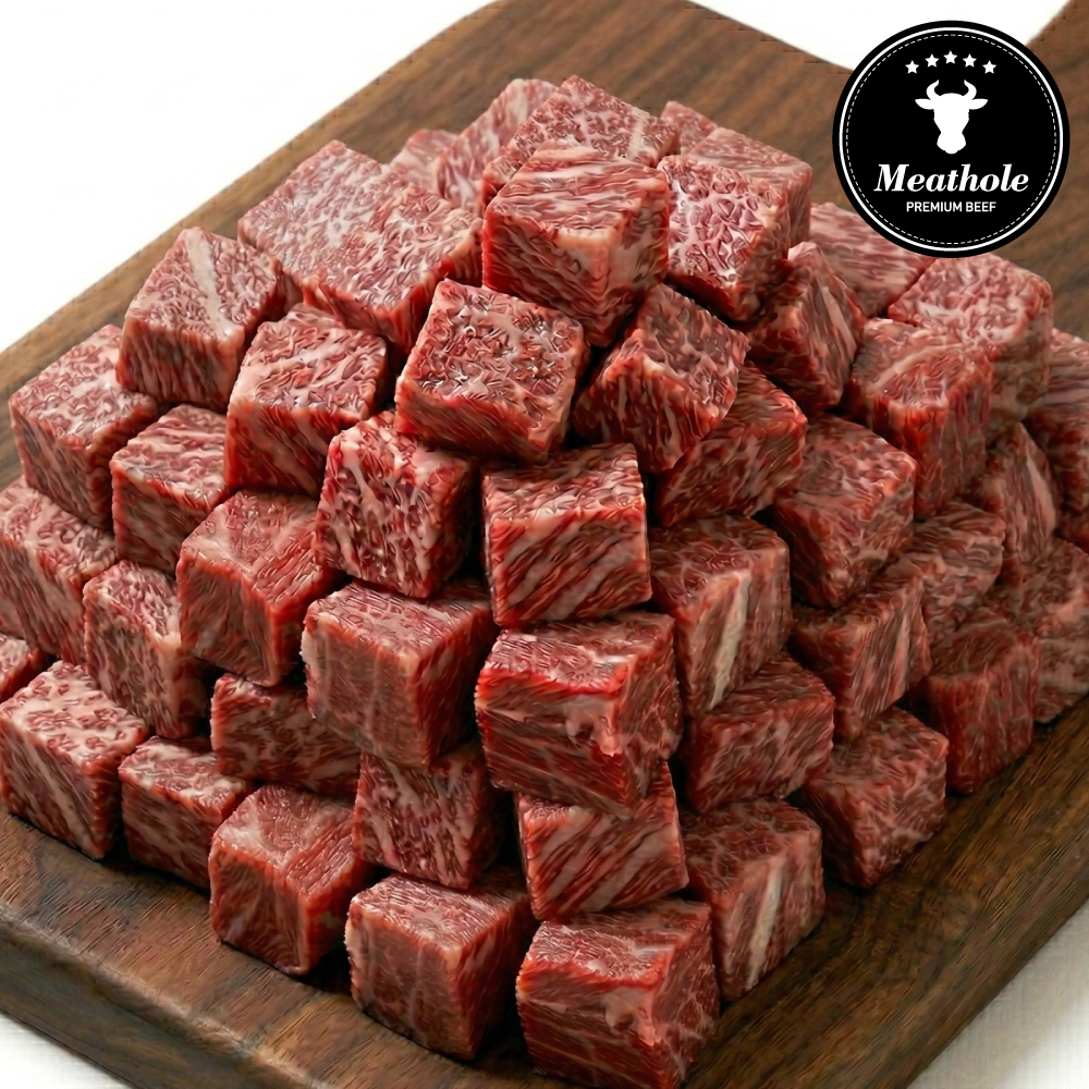 업소용 프리미엄 부채살큐브,찹스테이크용 10kg(200g X 50팩) - 상품 이미지