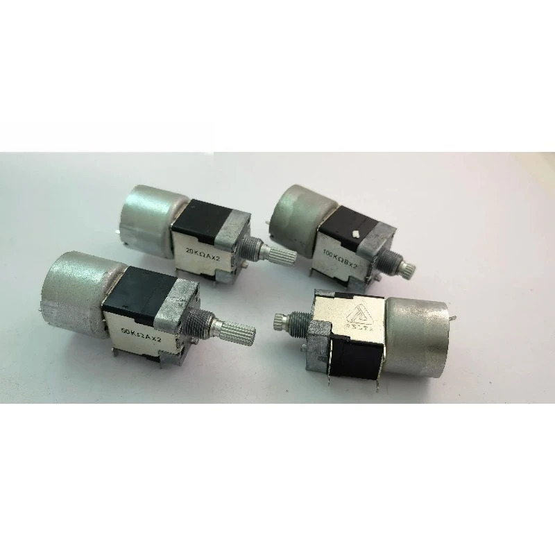 DELTA1615 듀얼 모터 전위차계 20KAX2 50KAX2 100KBX2-1 탭 없는 핸들