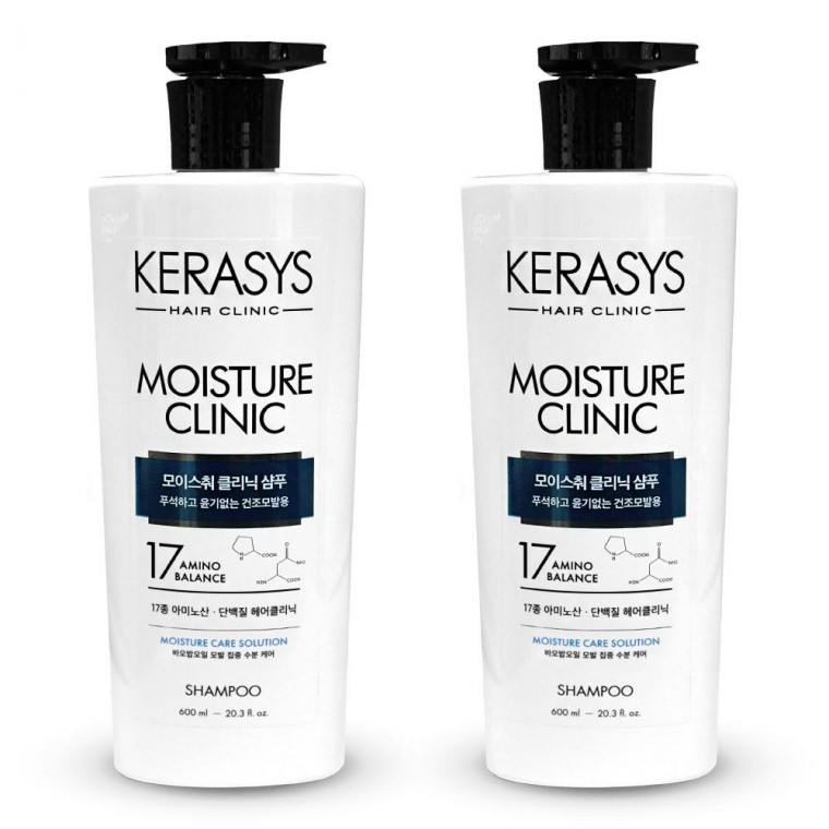 애경 케라시스 모이스춰 클리닉 단백질 수분 케어 샴푸 600ml 2개 - 상품 이미지