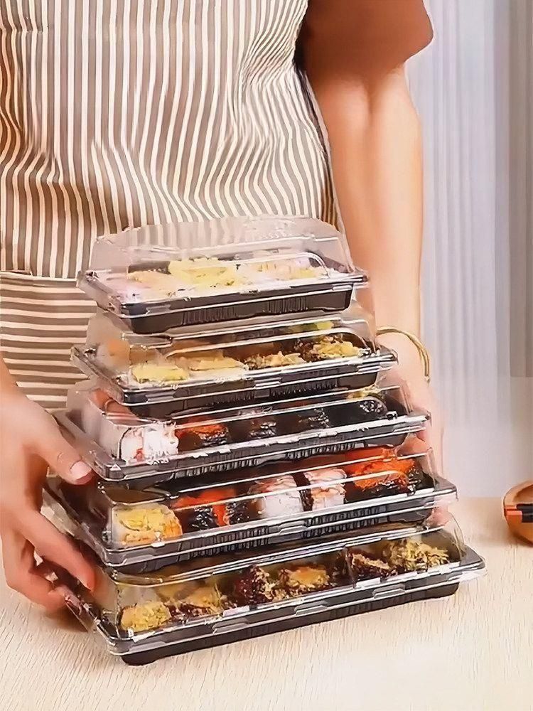 일회용 사시미 포장 플래터 포장용기 배달 간편식 투명 초밥 고뚜껑 배달용 - 상세 이미지 2