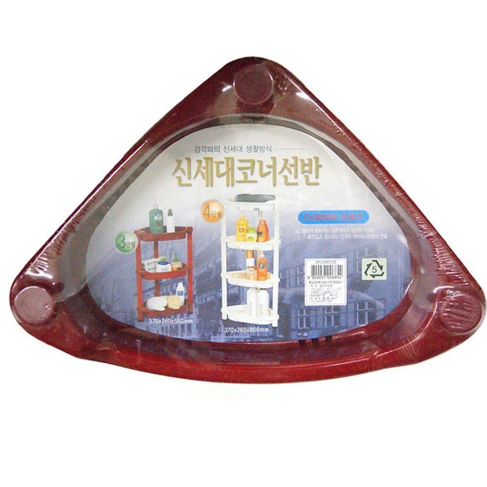 3단 코너선반 샴푸랙 욕실선반 베란다선반 코너랙 수납 - 상품 이미지
