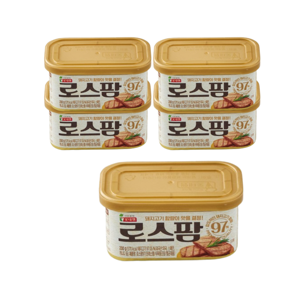 롯데햄 로스팜97 200g x5캔 통조림 햄 - 상품 이미지