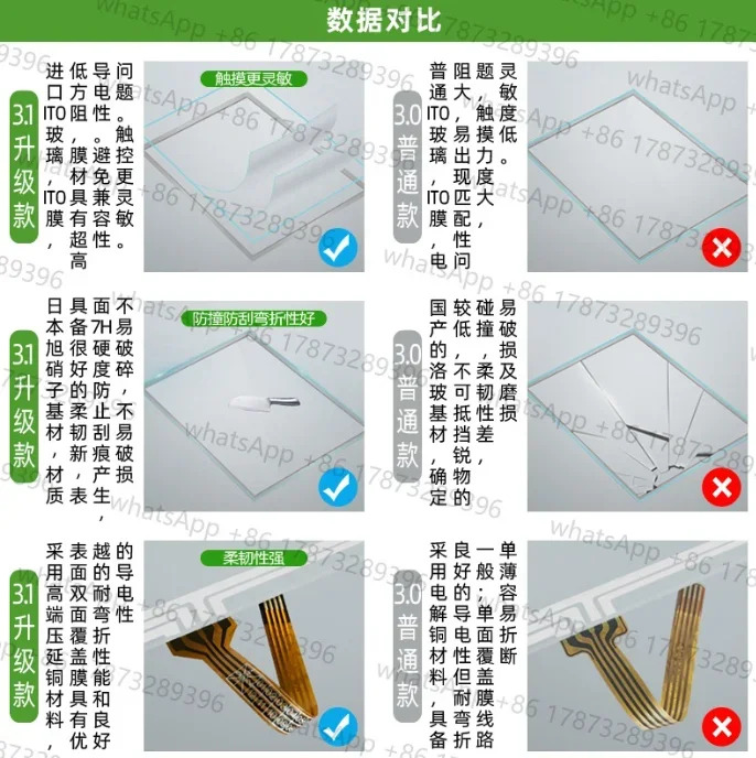 AB-1315001251228123501 유리 패널 터치 스크린새 스크린 디지타이저
