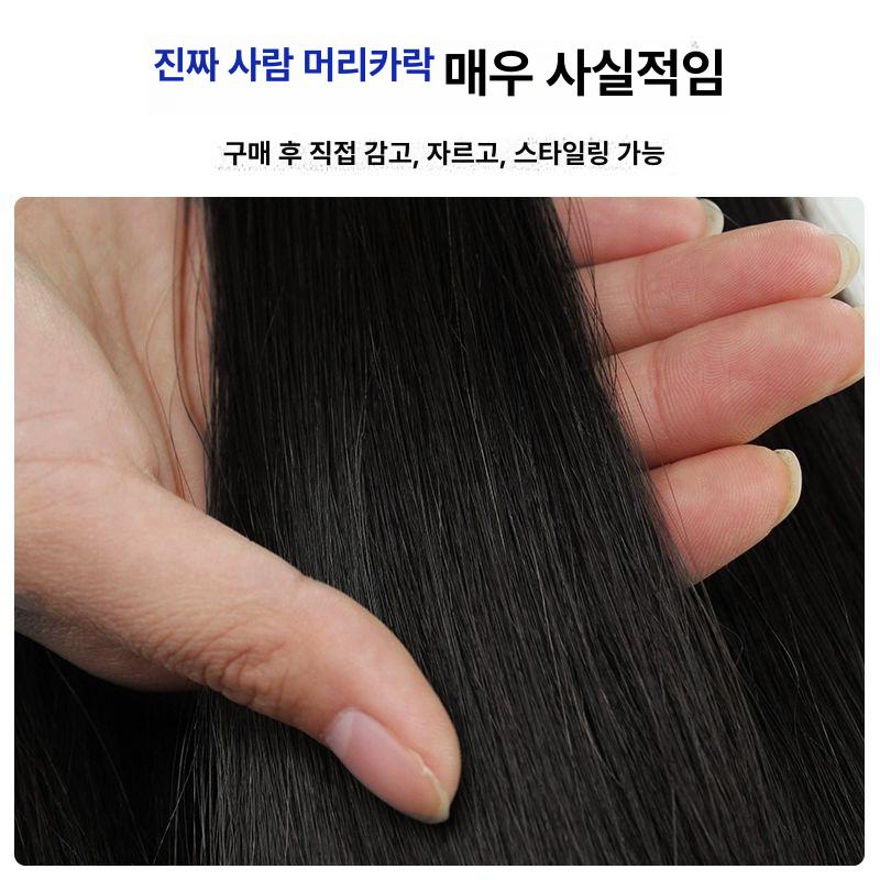 남자 정수리가발 나노스킨 두피 미분 부착형 모발 바이오 모발 크기 블랙 14x19 - 상세 이미지 5