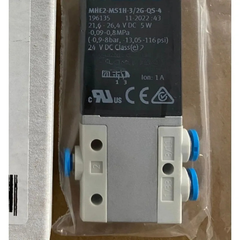 FESTO 솔레노이드 밸브 MHE2-MS1H-3/2G-QS-4 196135부품 새