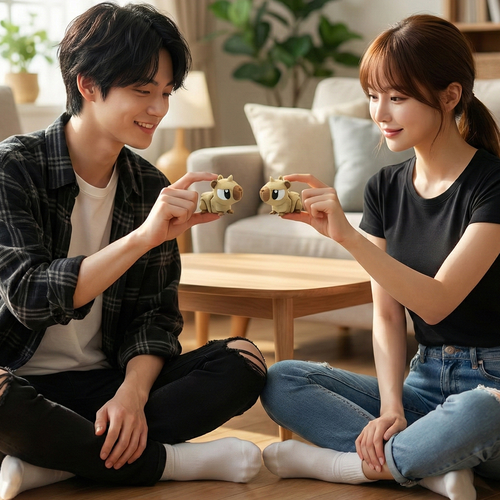 2종 세트 베이비 카피바라 인형 모형 3D프린터 피규어 자유관절 장난감 소품 선물용 - 상세 이미지 5