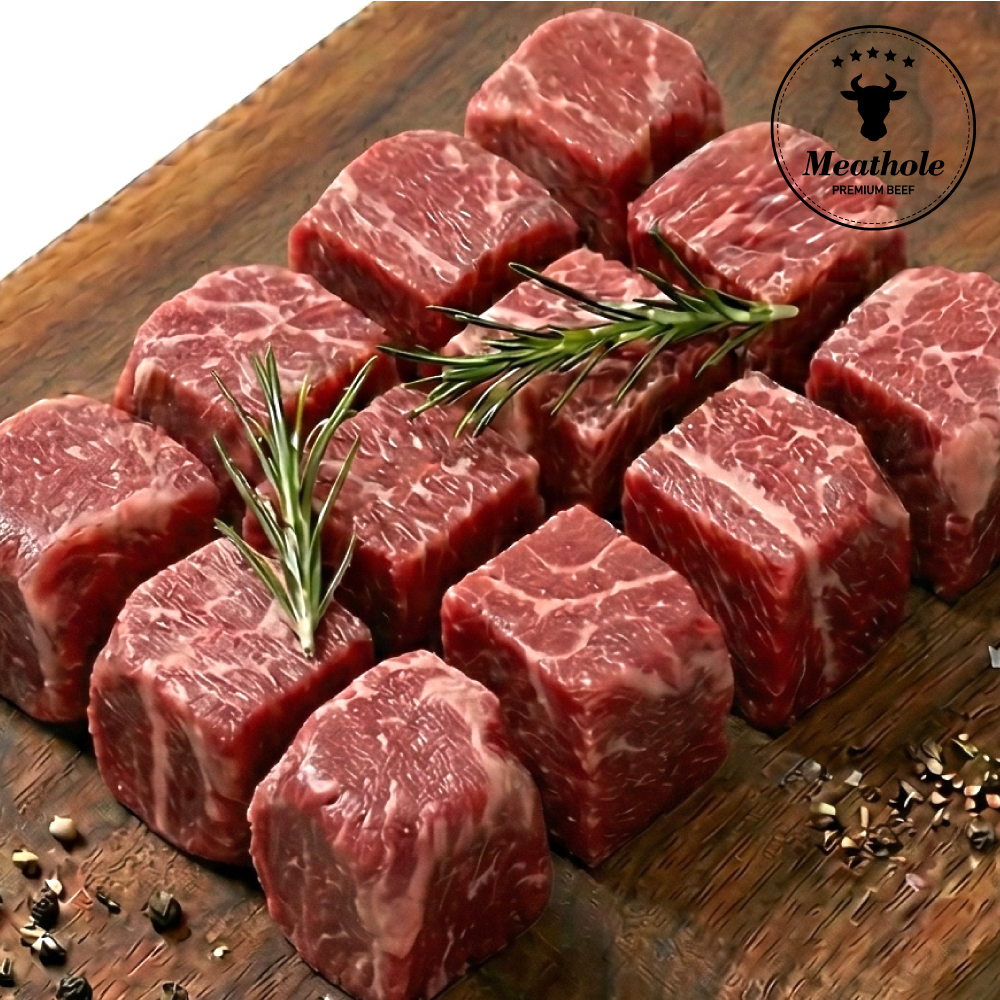 프리미엄 채끝살 찹스테이크 1kg(200gX5팩) 채끝 큐브 스테이크 짜파구리 - 상품 이미지