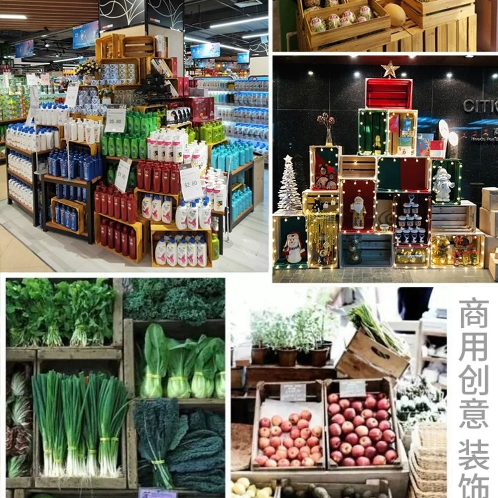 사각 빵진열트레이 보온 원목 나무쟁반트레이 이미지 6