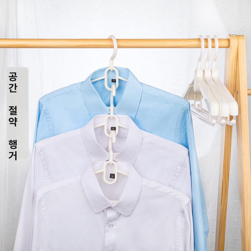 의류 논슬립 플라스틱 빈티지 옷걸이 - 상세 이미지 4