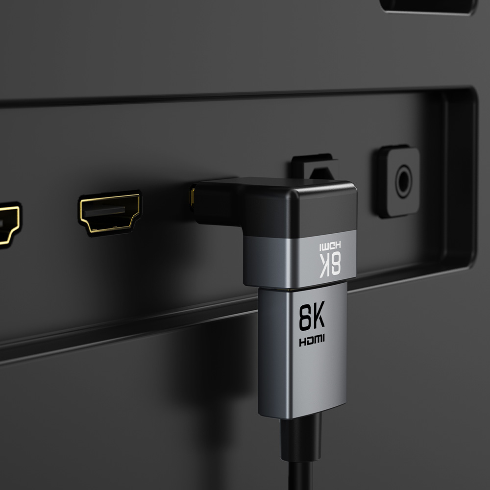 케이블타임 90도 8K HDMI M to F 연장 젠더 커플러 CP41G - 상세 이미지 2