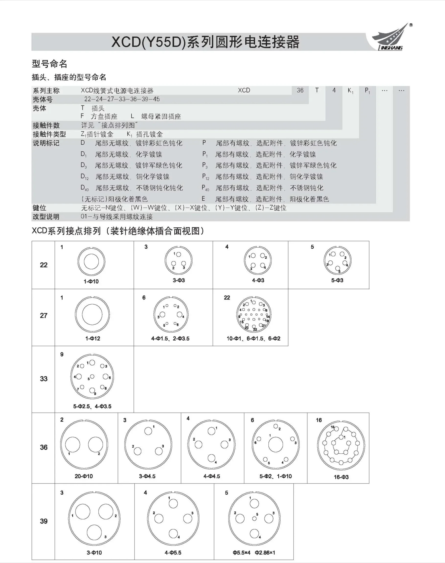 커넥터 XCD27T22Z1P1 XCD27T22Z1P40 XCD27T22K1P1 XCD27T22K1P40