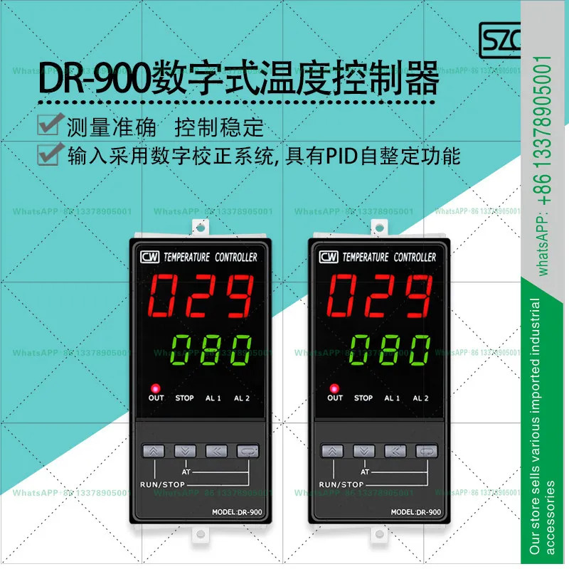 DR-900 디지털 온도 컨트롤러 열전대 K 타입 서미스터 PT100 제어