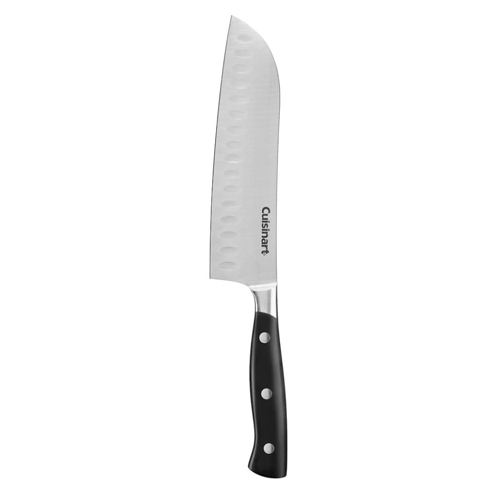 Cuisinart C77TR-7SAN 트리플 리벳 컬렉션 17.8cm(7인치) 산토쿠 블랙 나이프, - 상품 이미지