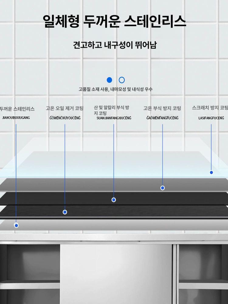 스텐 작업대 멀티 낮은 정리 업소 랙 오픈 주방 냉장고 선반 제작 씽크 업소용 반찬 - 상세 이미지 4