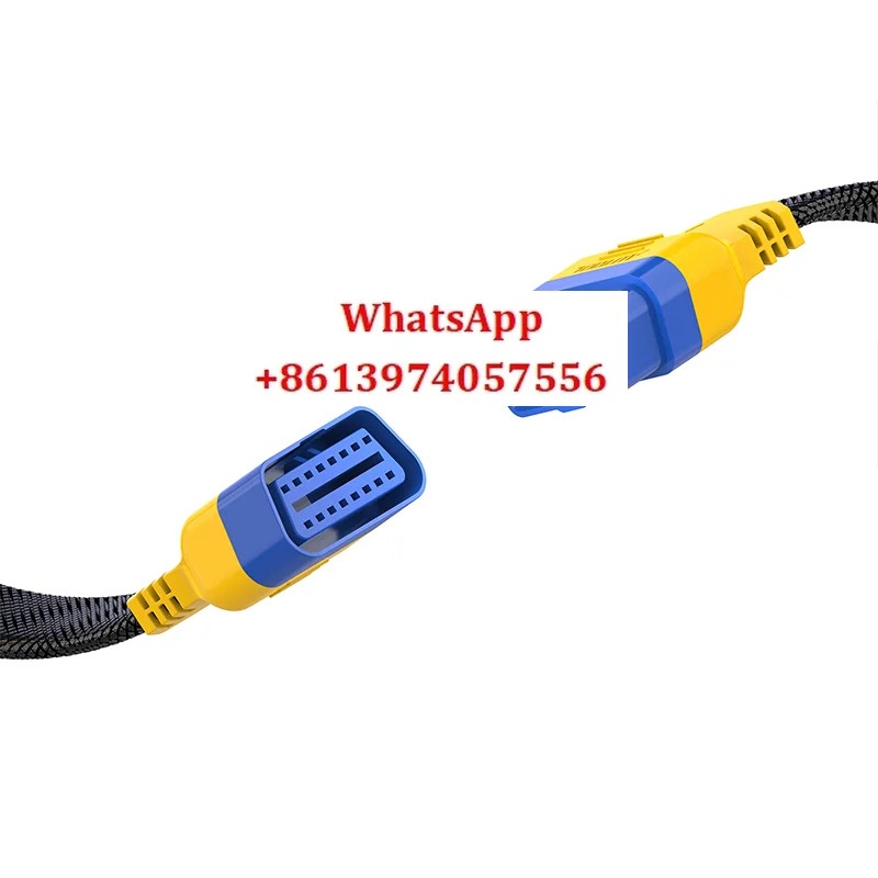 OBD 연장 케이블 자동차 OBD2 테스터 범진단 인터페이스 수-암 어댑터 16핀 16코어