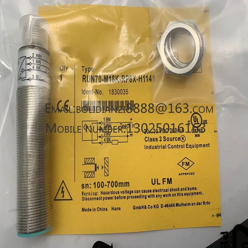 RU70U-M18M-UP3X2-H1151 오리지널 초음파 센서
