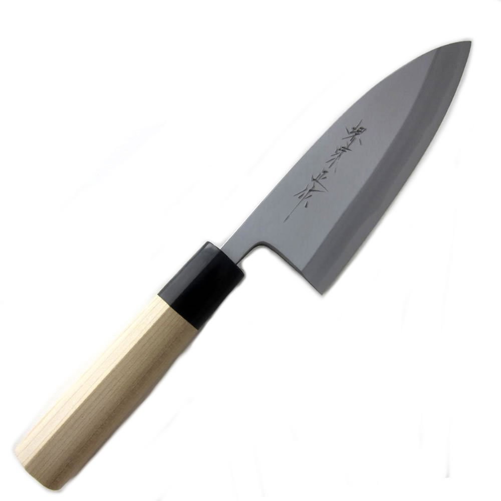 Houcho. com Sakai Ajimasa, 정품 사카이 카스미 나이프 데바 제조, 150mm(5.9인치) 스틸 화이트 - 상품 이미지