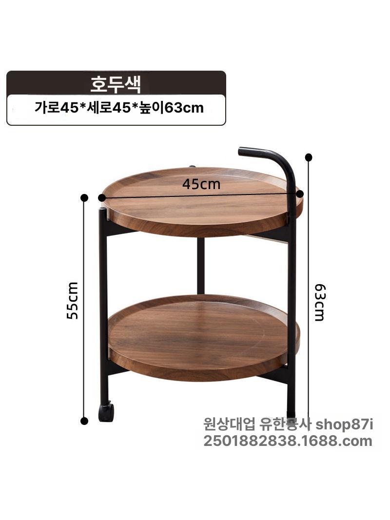 원목트롤리 주방 서빙카트 와인 가정용 협탁 빈티지 - 상세 이미지 3
