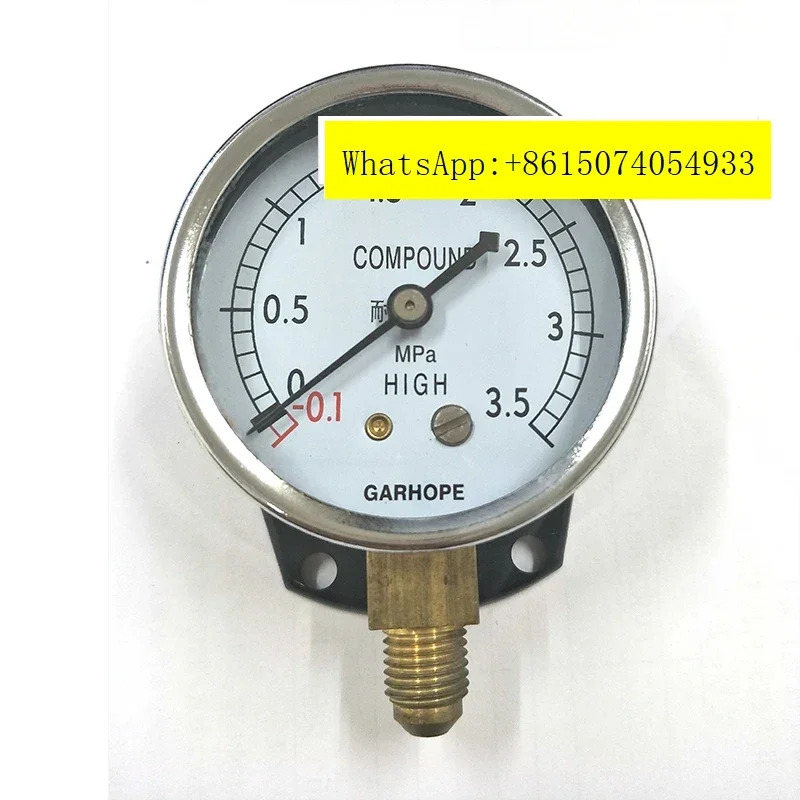 복합 냉동 진공 압력 게이지 GARHOPE 스노우 B10.13E-H 범위 -0.1-3.5MPA