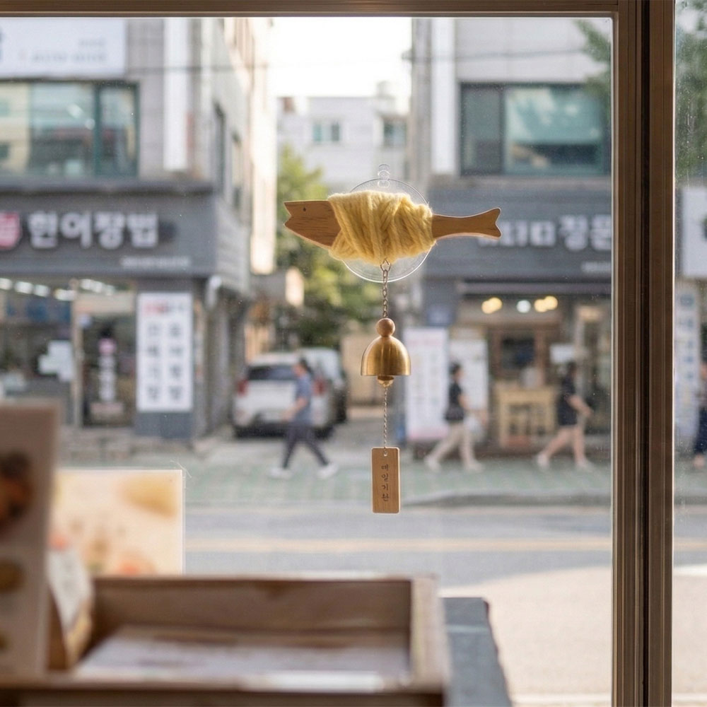 복실몽실 현관종 액막이명태 도어벨 각인 풍경 현관문종 - 상세 이미지 5