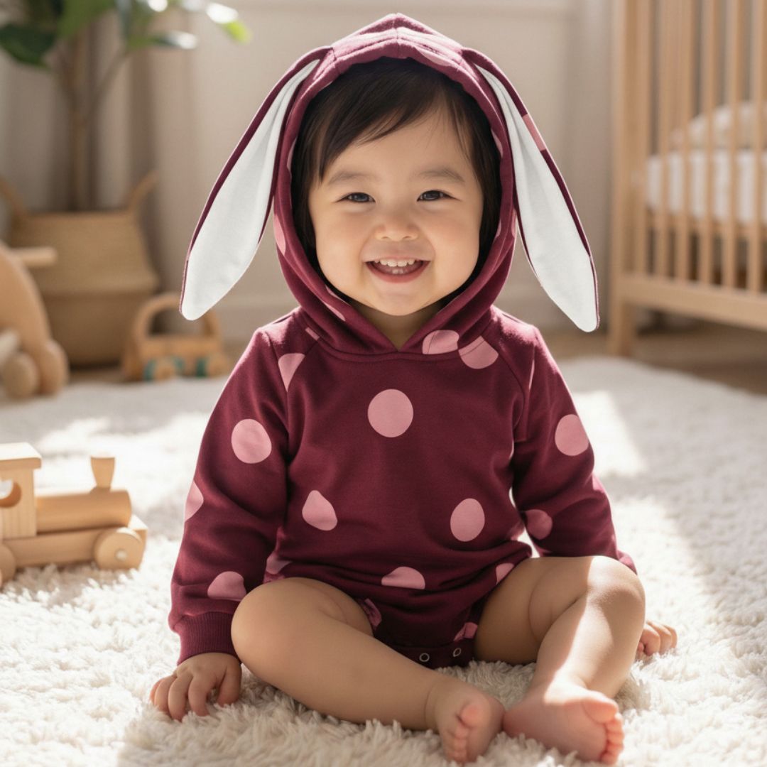 신생아 바디슈트 아기 옷 땡땡이 내복 외출복 우주복 출산선물 - 상품 이미지