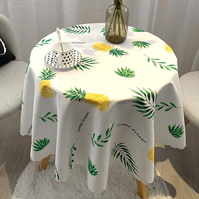 면 협탁 방수 감성 원형 매트 식탁 책상 패드 라운드 오렌지 원형 TPU 90cm 원형 40-50cm - 상세 이미지 3