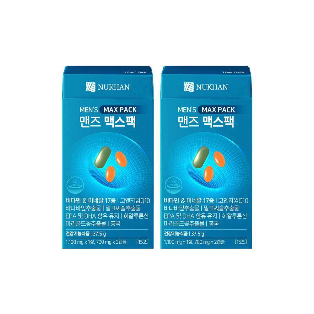 뉴칸 맨즈맥스팩 남성 올인원 멀티비타민 오메가3 밀크씨슬 루테인 영양팩 30팩 - 상품 이미지