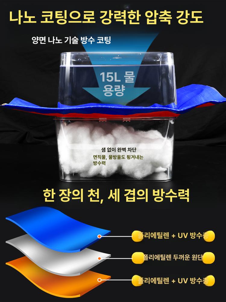 대형 방수포 천막 캔버스 원단 방수 단열 덮개 타포린 - 상세 이미지 2