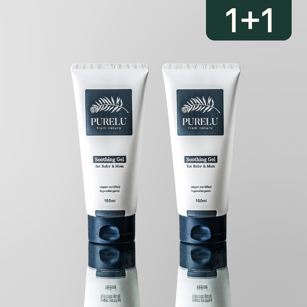 퓨어루 아기 수딩젤 신생아 병풀 태열 진정 수분크림 저자극 보습 비건 150ml, 2개