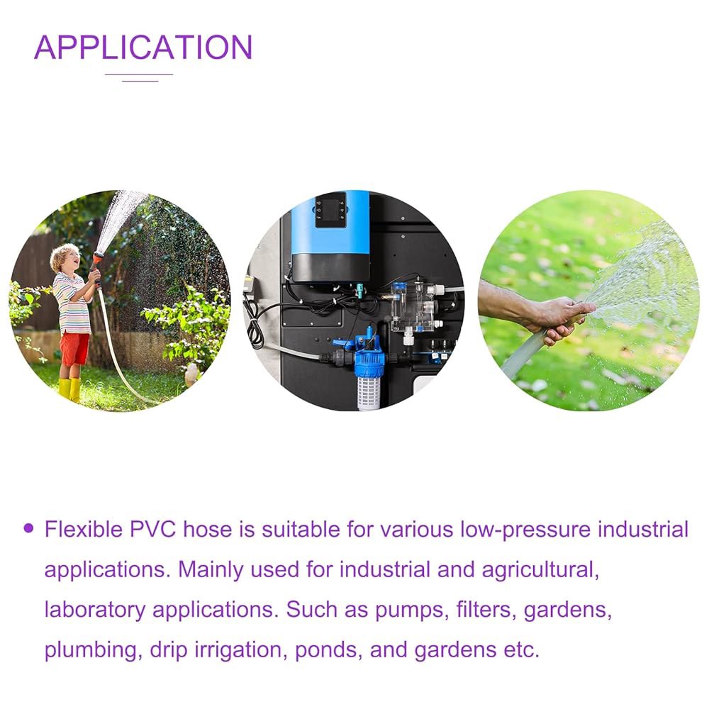디바이오텍 1.5mm ID 2mm OD 투명 PVC 튜브, 정원수 공기 튜브 오일 길이 5m의 유연한 호스 비닐 Black 1mm x 1.6mm x 2m - 상세 이미지 2