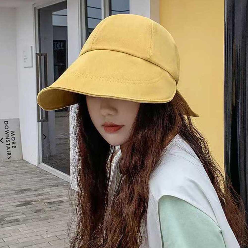 매듭 리본 버킷햇 벙거지 모자 여성 버킷햇 여자 면 골프 조절 - 상세 이미지 2