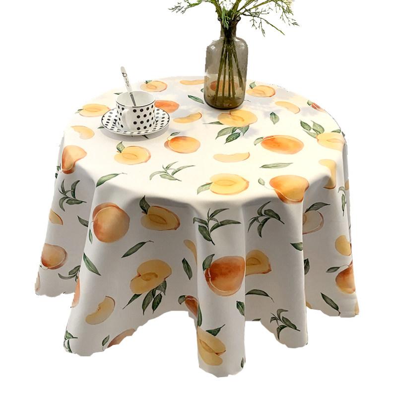 면 협탁 방수 감성 원형 매트 식탁 책상 패드 라운드 오렌지 원형 TPU 90cm 원형 40-50cm - 상세 이미지 5