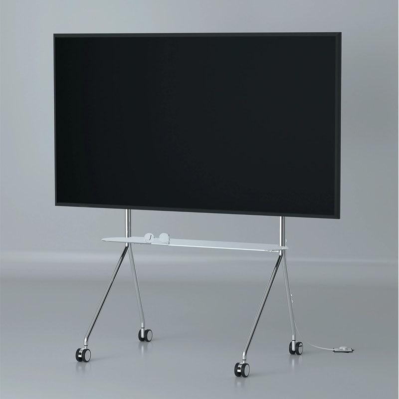 티비거치대 대형 브라켓 무타공 TV 스탠드 이젤형 글로시 스틸 TV 스탠드 90x52x125cm - 상세 이미지 3