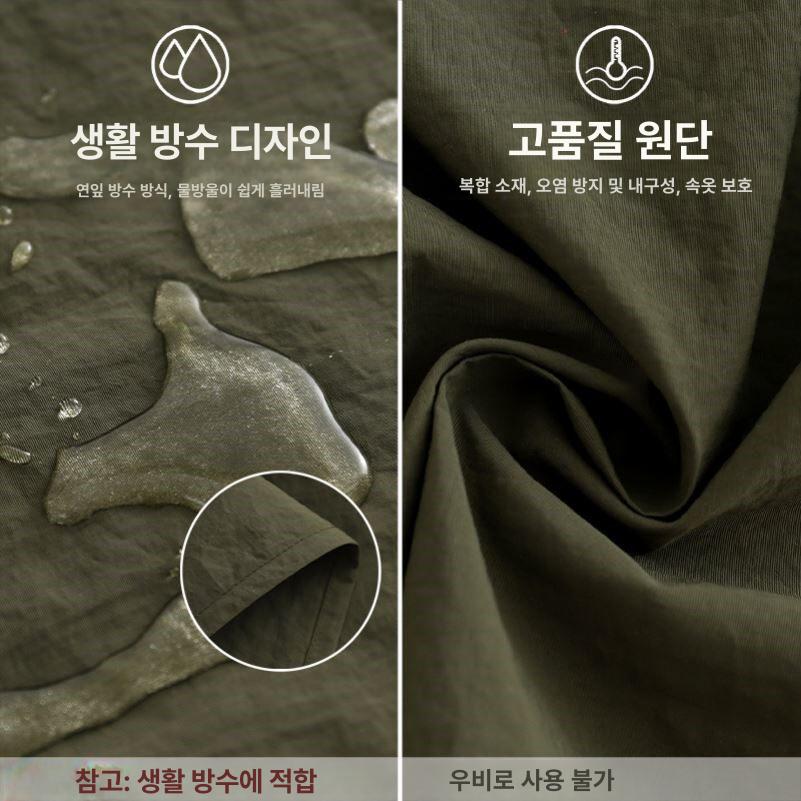 작업복 긴팔 블랙 방수 요양보호사 공방 미용 미술학원 긴팔 L급 방수 스탠드카라 대형포켓 그린 - 상세 이미지 2