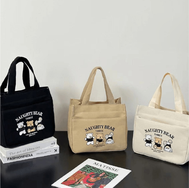 [이거찜] 곰세마리 보조가방 데일리백 서브백 도시락가방 - 상세 이미지 2