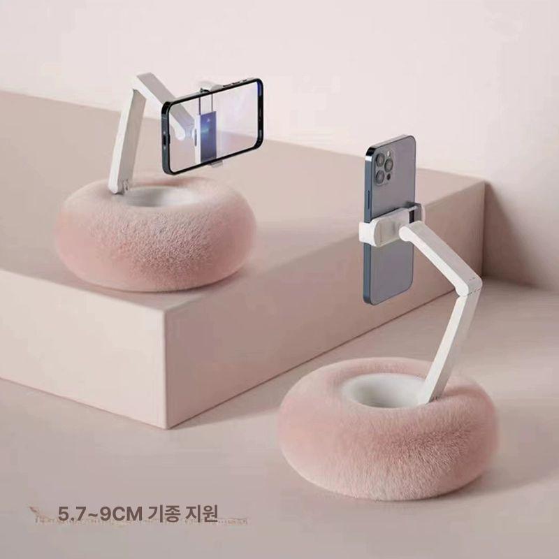 쿠션 받침 휴대폰 거치대 누워서 보는 침대 소파 다용도 - 상품 이미지