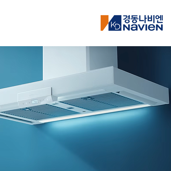 경동 나비엔매직 3D에어커튼 인덕션 가스렌지 연동 침니 후드(552) 화이트 - 메인 이미지