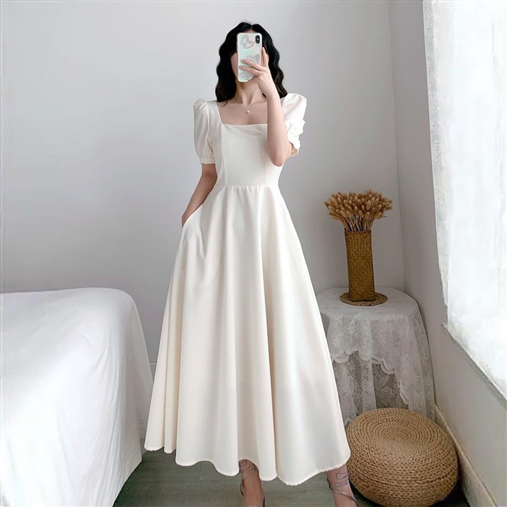 웨딩촬영블랙드레스 검정 피로연드레스 결혼식2부 원피스 셀프웨딩 돌잔치 브라이덜샤워 파티룩 - 상품 이미지