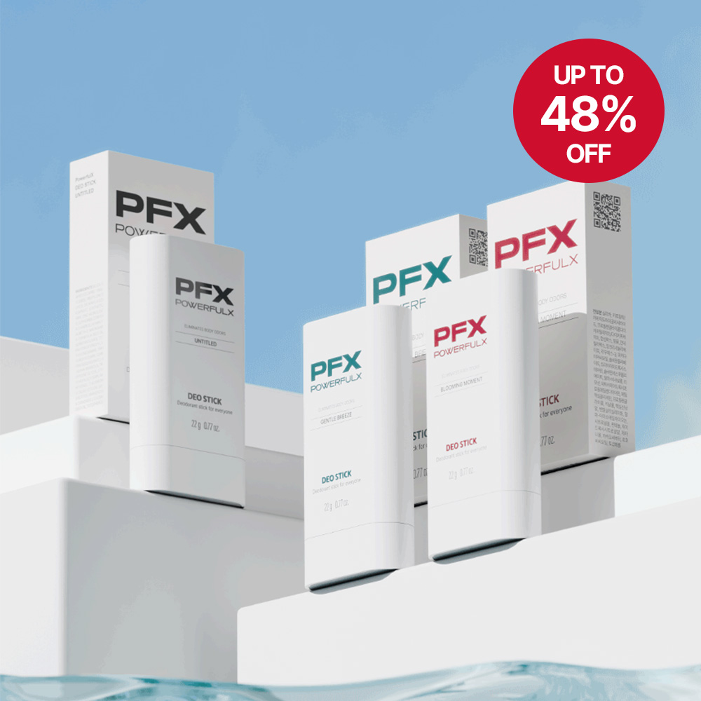 [파워풀엑스] 극강뽀송 PFX 데오스틱 3종 겨드랑이 땀 & 냄새케어 데오드란트 제품 이미지