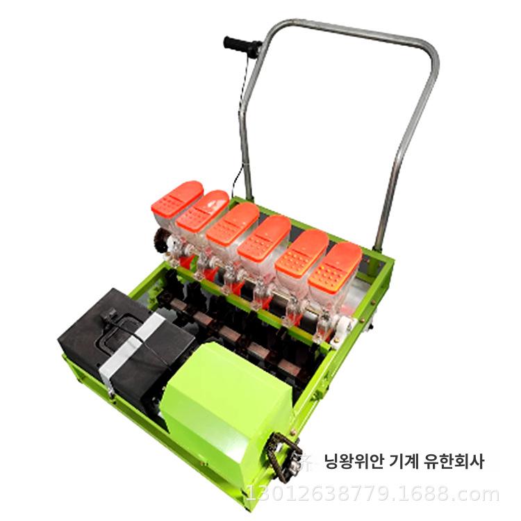 모종 농업용 깨 들깨 시금치 등 씨앗 정밀 파종기 6열 수동 핸드푸쉬 금속 프레임 채소 손밀기식 파종기 - 상세 이미지 5