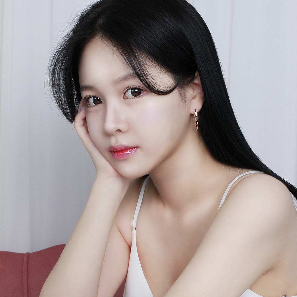 18K 크로스 심플 엑스 물고기 데일리 원터치 귀걸이 여자 친구 선물 - 상세 이미지 2