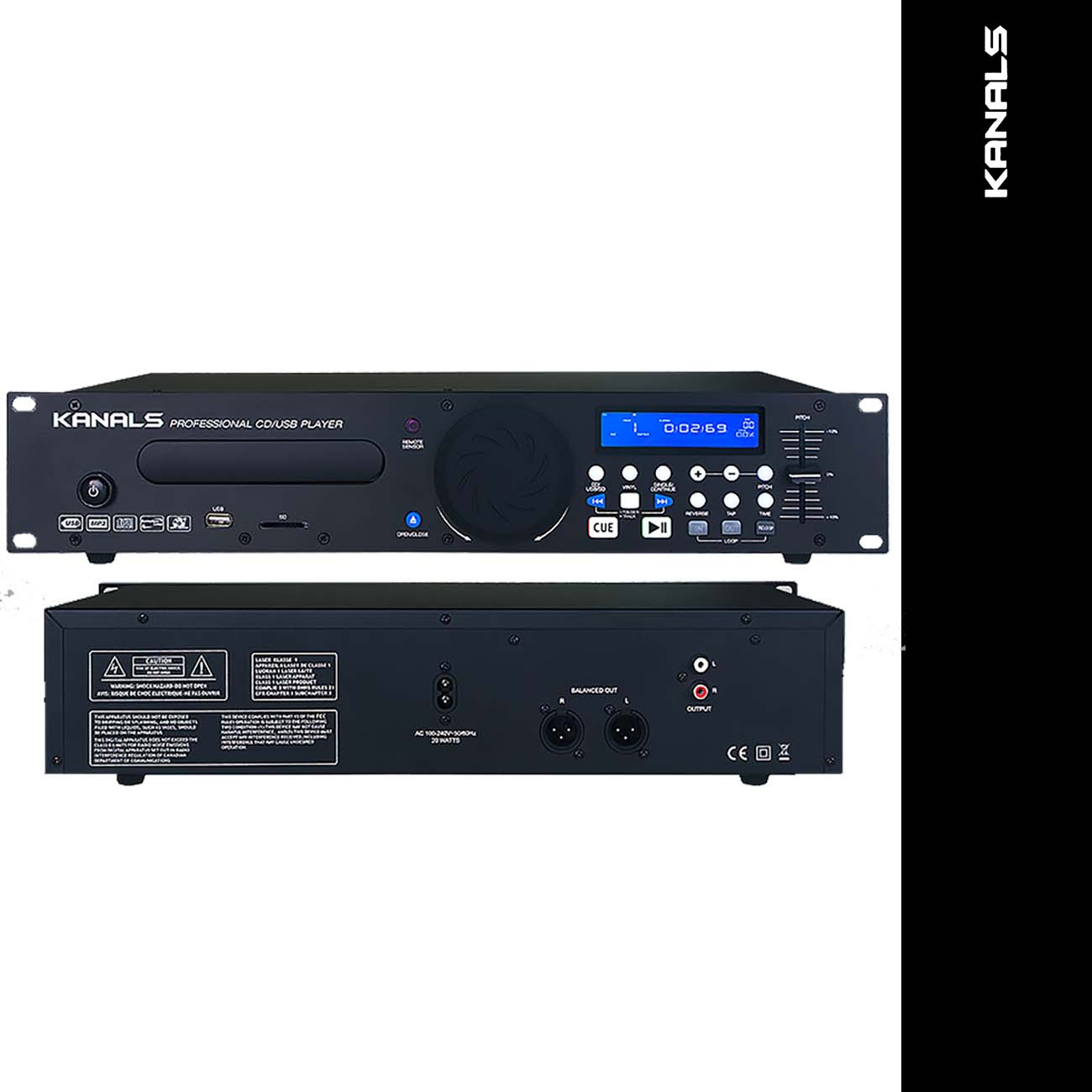 KANALS CD700U 카날스 CD플레이어 전문가용 속도조절 CDP USB 음악 재생 - 상품 이미지