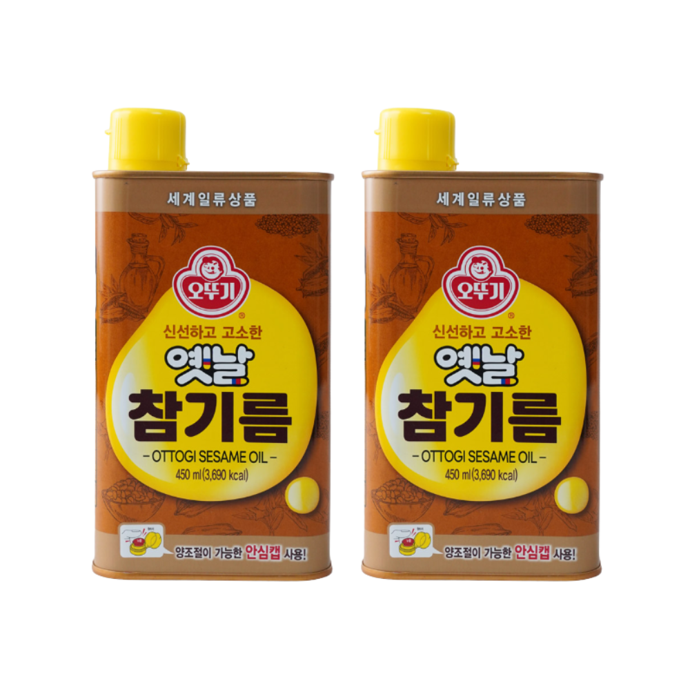 오뚜기 옛날참기름(캔) 450ml x2개 - 상품 이미지