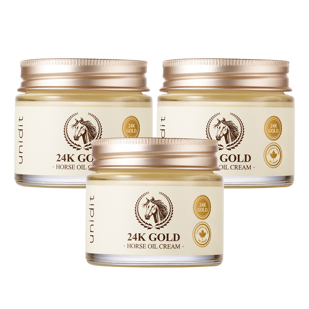 24K 마유 크림 리얼 골든 컴플렉스 보습 미백 탄력 크림 70ml, 3개 - 상품 이미지